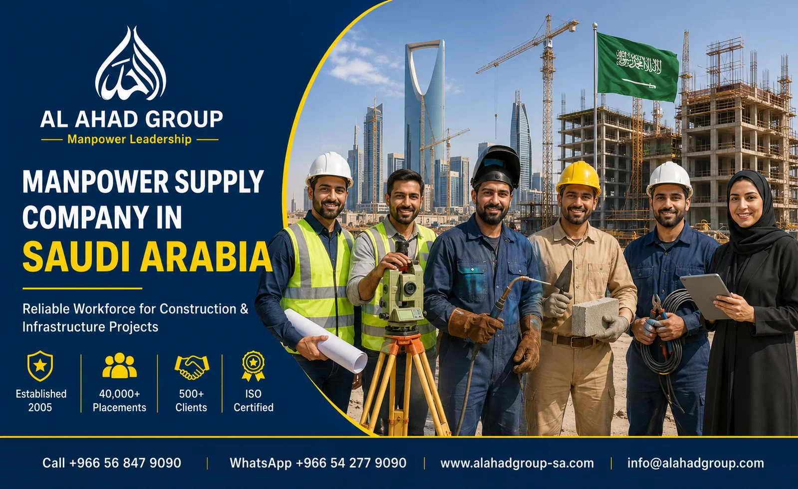 AL AHAD GROUP manpower supply team supporting employers in Dammam, Saudi Arabia